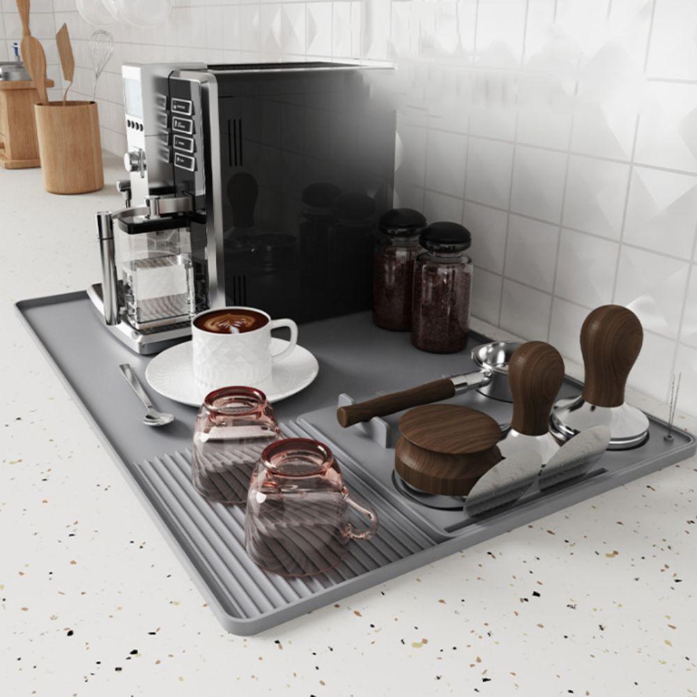 Heat Resistant Coffee Machine Silicone Mat Anti-slip Coffee Bar Mat  Dining Table
