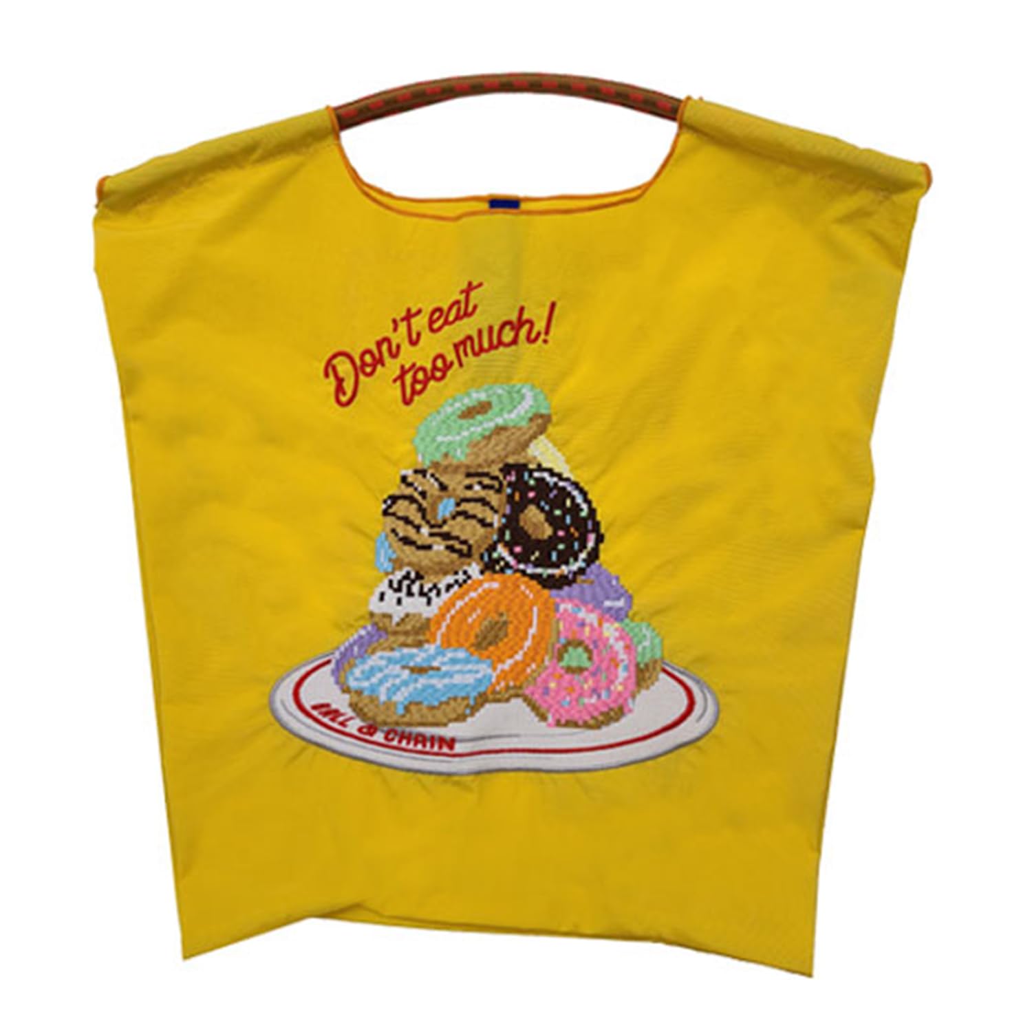 

Шариковая цепочка Аутентичный Средний размер Пиксельные пончики Эко-сумка Сумка для покупок 301060 [Ball & Chain] & (Желтый, M)