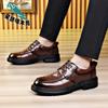 Leather Shoes Men's New First-layer Cowhide Business Leather Formal Leather Shoes Breathable and Wear-resistant Leather Shoes