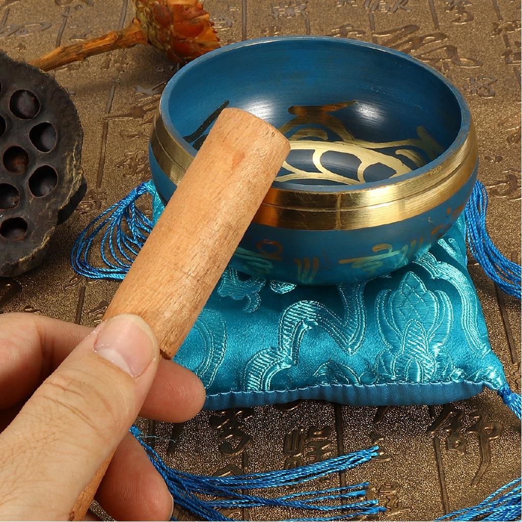 Singing Bowl Chakra Meditation Tibetan Buddhism Yoga Healing Relaxation Low Frequency Sound Deep Into Body Core Blue New