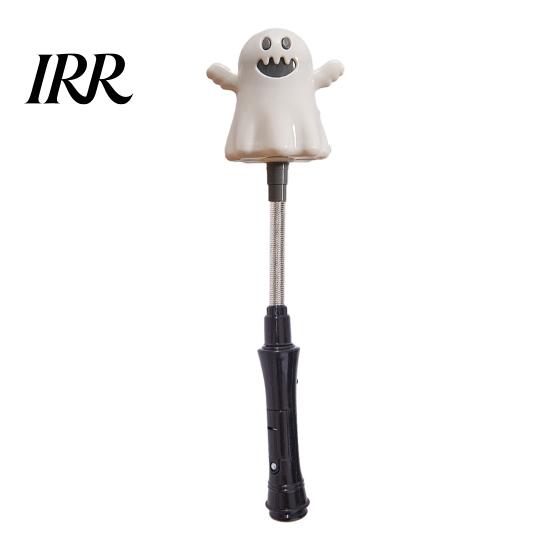 Pumpkin Lantern Glow Stick Halloween Party LED for Kids, Spooky Ghost Flashing Light Lighted Up Rod with Spring Holiday Favors Decoration