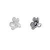 S925 Sterling Silver Vintage Thai Five-Petal Flower Pendant DIY Beaded Bracelet Accessory.