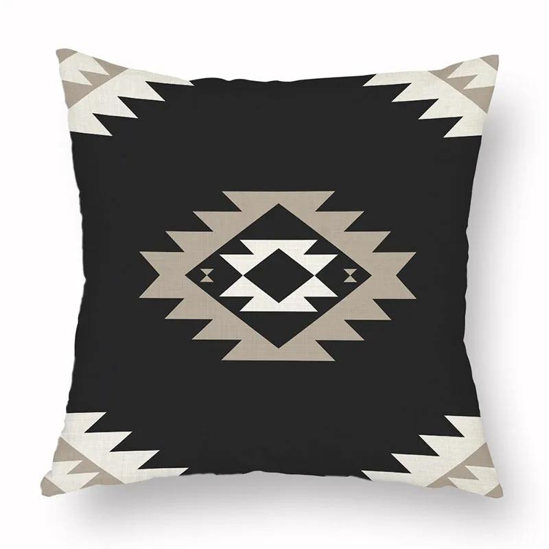 Office Living Room Home Pillowcase Geometric Exotic Ethnic Style Pattern Pillowcase Car Ornaments