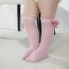 Baby Girls Knee High Socks Breathable Cutout Mesh Cute Bows Dress Socks Newborn Stockings for Clothing Accessories