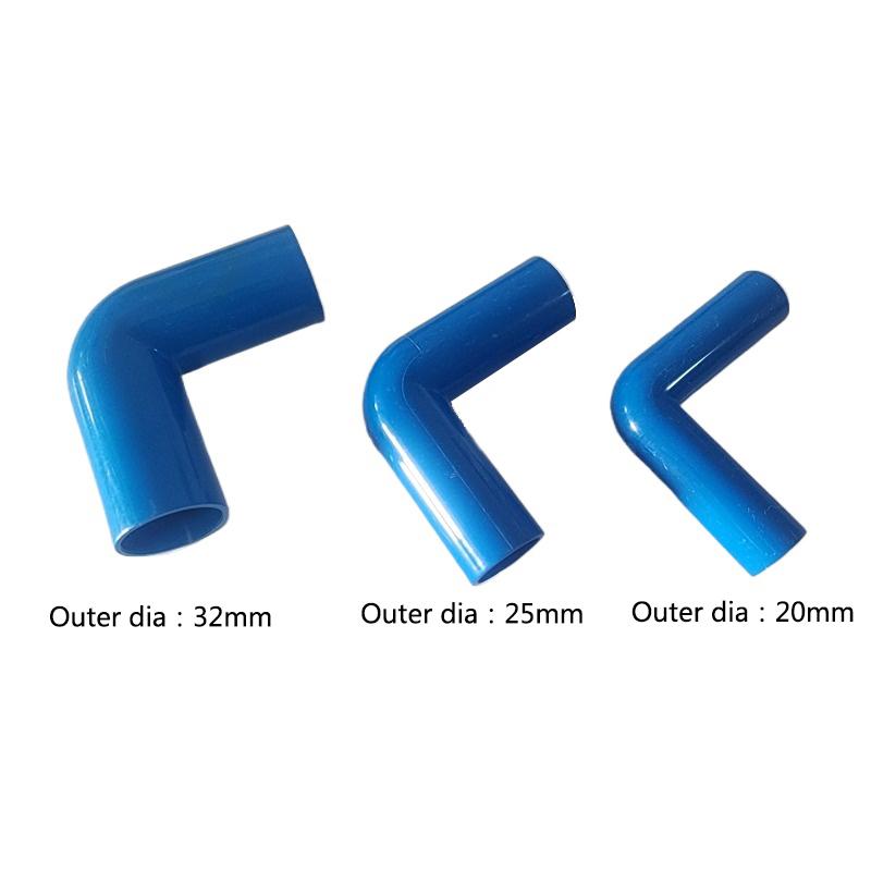 1PCS PVCTube Extended Fish Tank Elbow 90 Degree Elbow Connector Aquarium Garden Irrigation Water Pipe Accessories O.D 20/25/32mm
