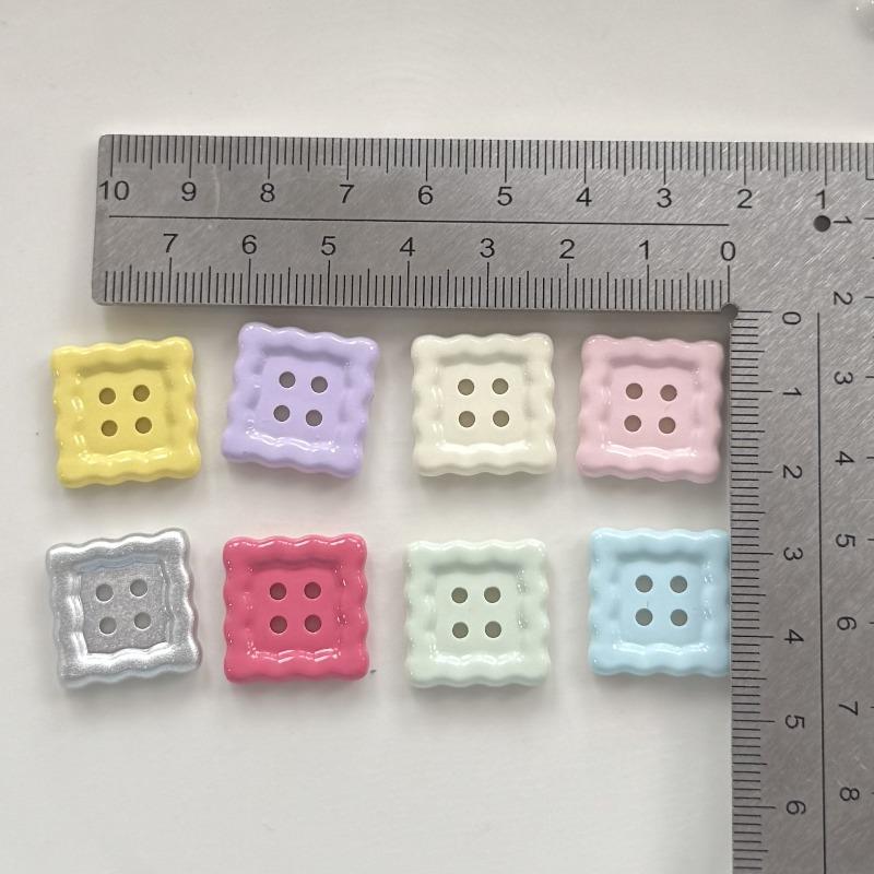 Colorful Small Square Button Accessories  DIY Handcrafted Materials  Clothing  Shoes  Socks Accessories  Phone Cases  Crocs