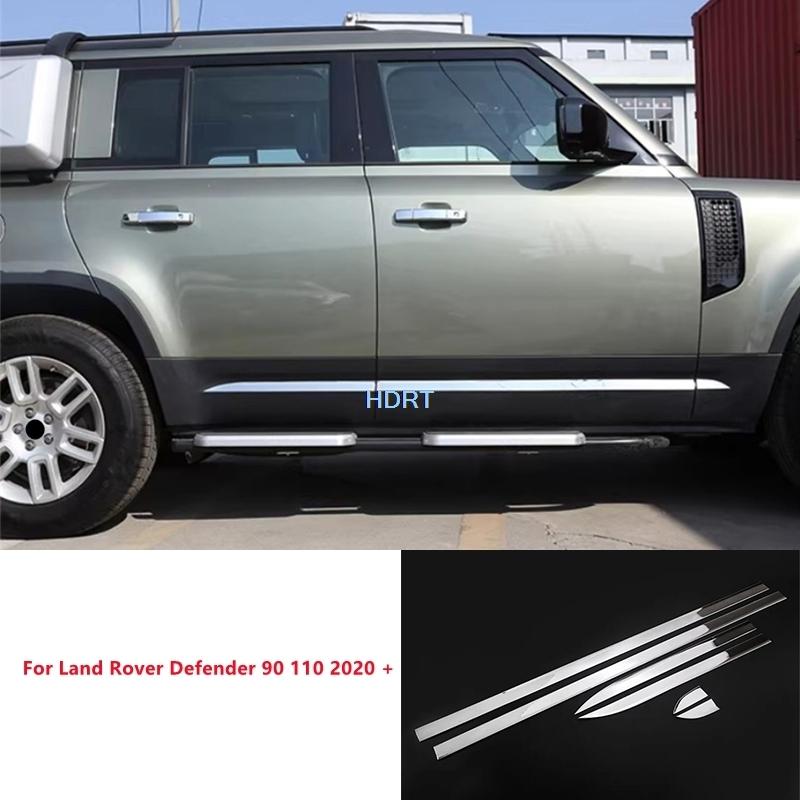 For Land Rover Defender 90 110  + Car Style Door Side Skirt Edge Body Trim Protector Decoration Accessories Exterior Sticker Defender 90