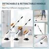 2025 Electric Rotating Floor Scrubber, Rechargeable Cleaning Brush, Shower Floor Scrubber, with 9 Brush Heads, 2H Power Dual Spe