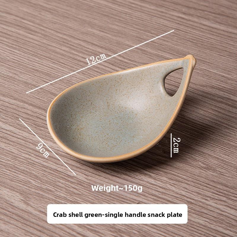 

Vintage Ceramic Single Handle Dipping Sauce Dish for Sushi Snacks Home Restaurant Use