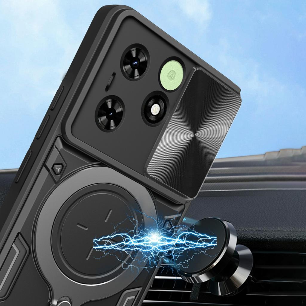 For TECNO Spark Go 2024 4G/Spark 20/Spark 20C/Pop 8 Case Kickstand Cover (With Flash Light Hole)