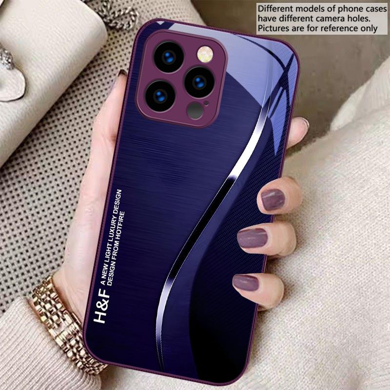 Grüner Farbverlauf Seide Für iPhone 16 E 15 14 13 Plus 12 mini 11 Pro Max XR Xs Max X 7 8 Plus 6 6S 2022 Gehärtetes Glas Handyhülle