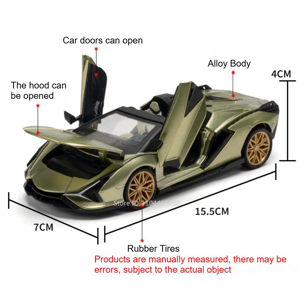 1:32 Sian Car Toy Model Doors Opened Metal Body Rubber Tires Models Alloy Roadster Acrylic Box Toys Collectible Item for Child