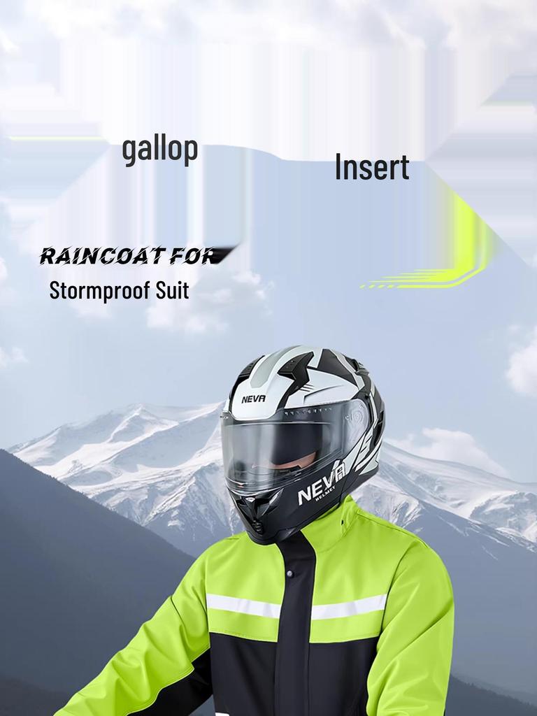 Stormproof Split Raincoat for Adult Delivery Riders - Waterproof Motorcycle & Electric Scooter Outerwear