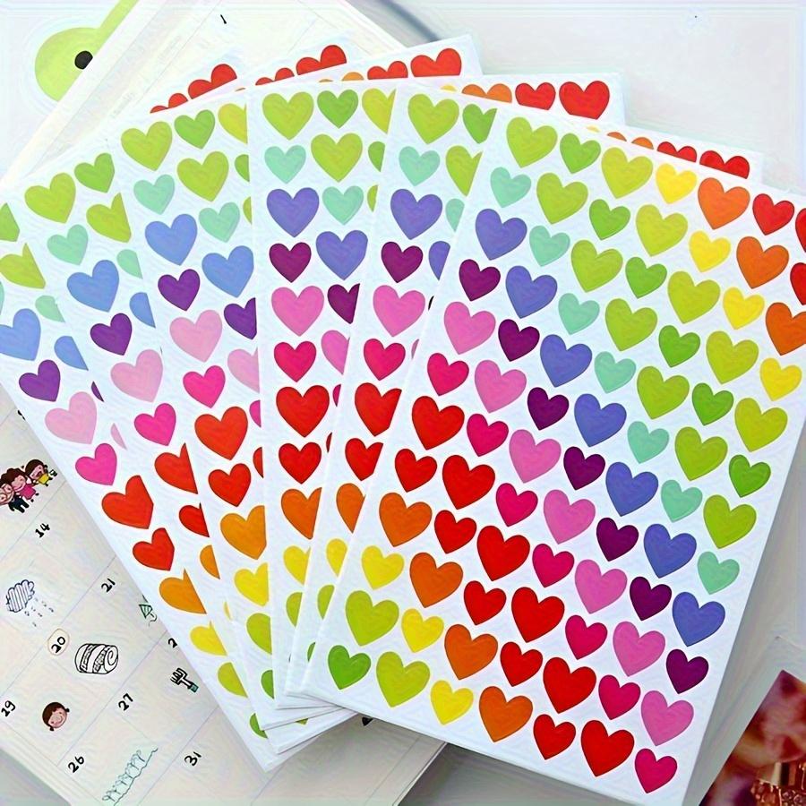 20 Sheets Colorful Alphabet Number Heart Star Dot Stickers Self-Adhesive Scrapbooking Stickers for DIY Art Crafts Creative JXB