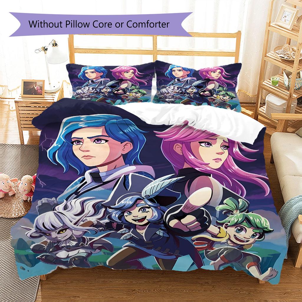 metarunner Pattern Bedding Quilt Set Quilt Cover Pillowcase Home Decoration Birthday Gift (1 * duvet cover + 2 * pillowcase, without core)