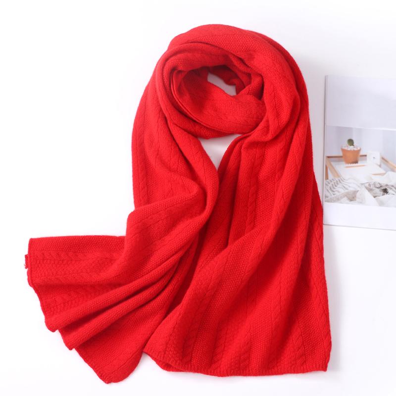 100% Wool Knitted Long Shalws For Women Winter Long Big Size Pashmina Soft Warm Neck Warmer Fashion Big Scarves 190cmx60cm