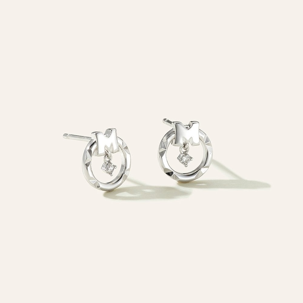 M Basic Sterling Silver White Earrings A231Se9017Wpa .