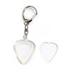2Pcs Clear Guitar Pick Holder Necklace Keychain Plastic Guitar Pick Storage Case For Musicians And Collectors