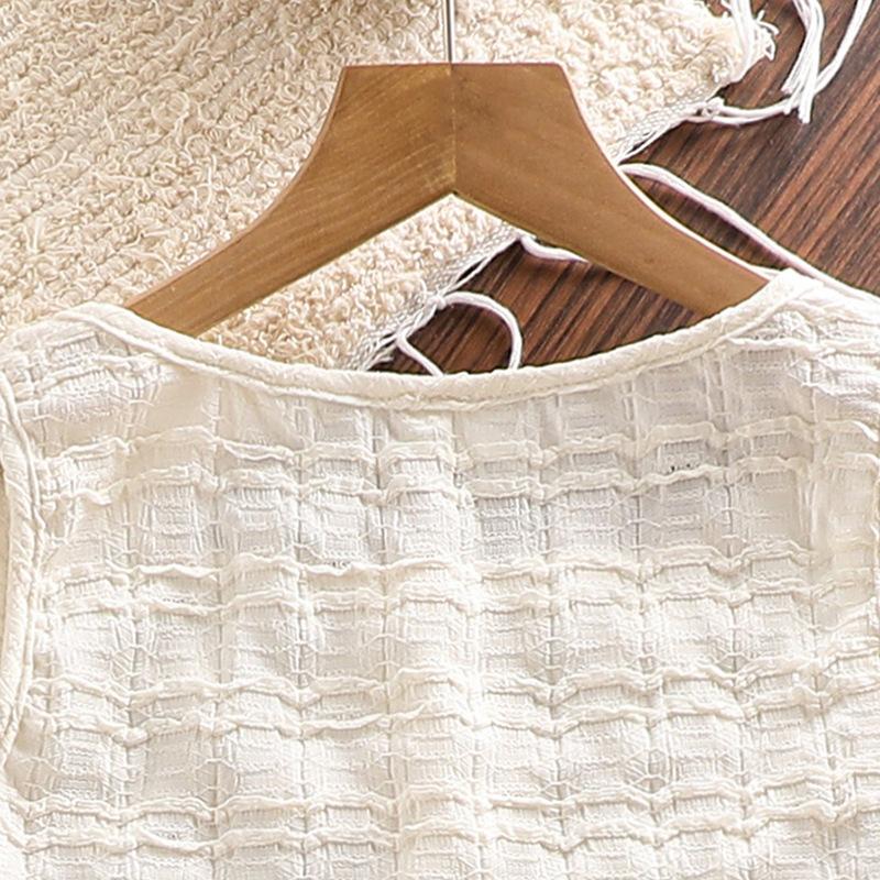 Mädchen 7-12J Anzug Kurzarm Kinder Sommer Neu Kurzarm Anzug Süße Spitze Ärmellose Weste + Top Shorts 2-teiliges Set