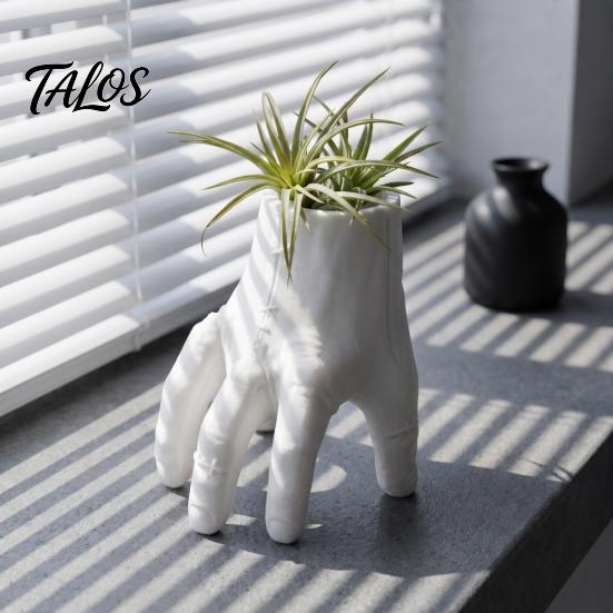 Creative Resin Plant Container Creepy Severed Hand Planter, 3D Printed Stitched Succulent Pot, Gothic Weird Funny Gesture Vase Small Flower