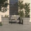 Vidaxl 4-Cz. Garten-Sitzgruppe, Kissen, PE-Rattan, Grau