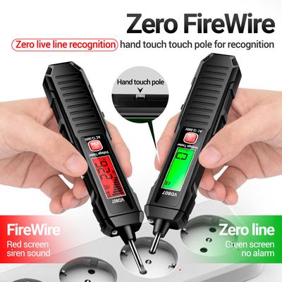 Voltage Tester NonContact LowVoltage Tester Pen AC12V To 300Volt Audibleand Flashing LEDAlarm Pocket Clip