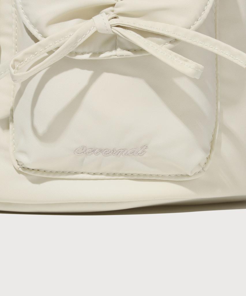 Covernat Woman Clover Heart Nylon Ribbon Backpack Butter