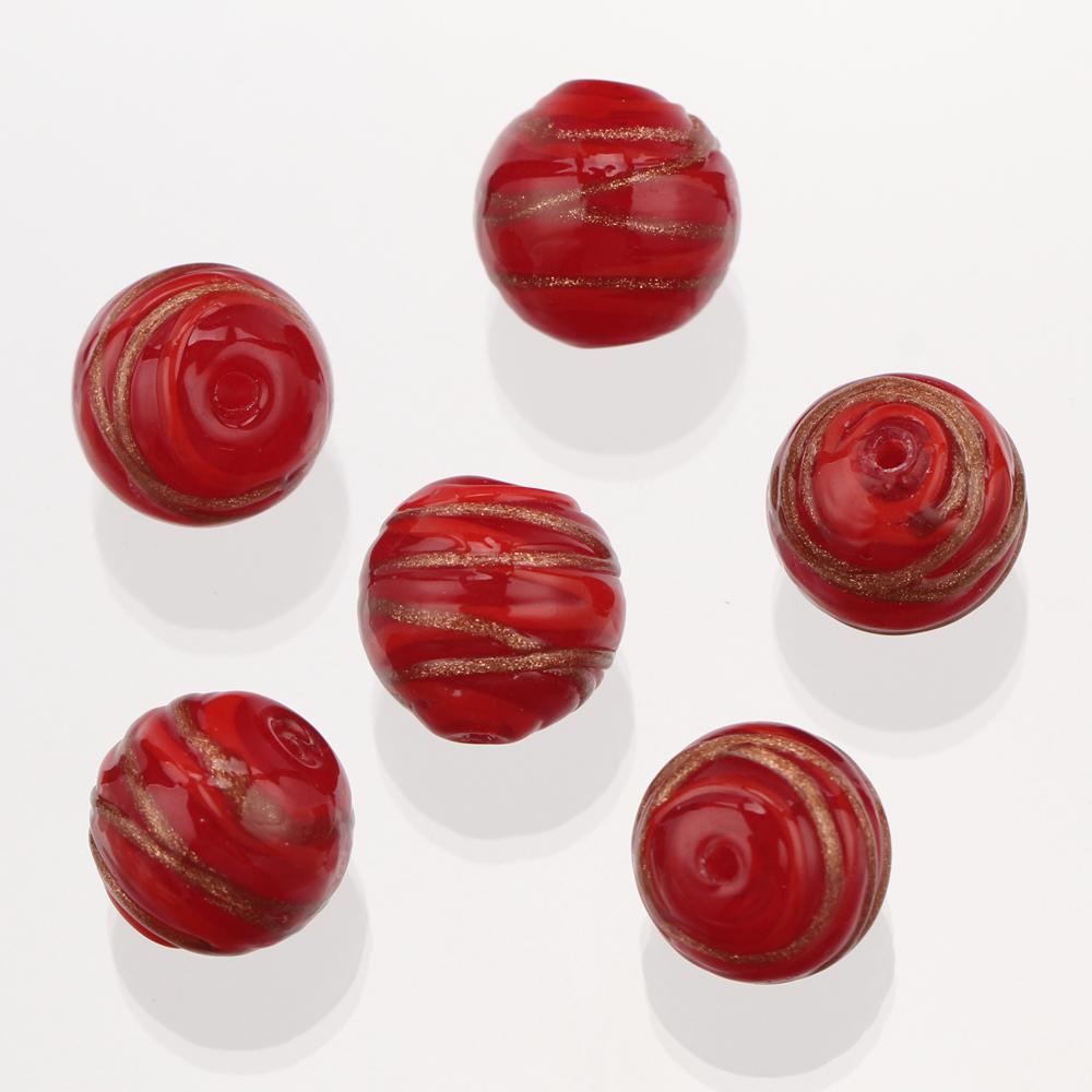 

10 шт. 14 мм круглые бусины из лэмпворк-стекла ручной работы в форме клубка для изготовления ювелирных изделий, аксессуары, фурнитура для DIY-ремесел 14mm-10pcs