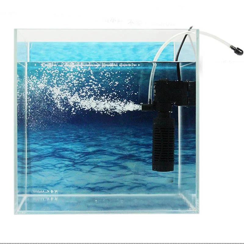 3 In 1 Multifunctional Filter Water Purifier Oxygenation Submersible Filtration Mini Fish Tank Filter for Aquarium Fish Tank