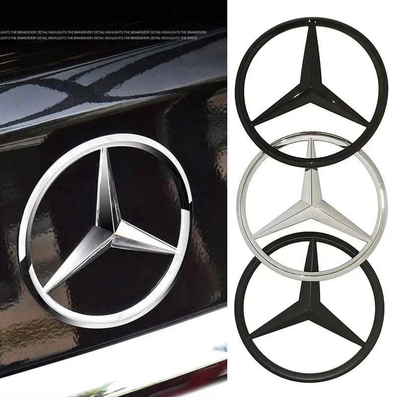 1Pcs 90mm ABS Star Logo Car Trunk Emblem Badge Accessories For Mercedes Benz C E S Class W204 W205 W212 W213 W211 W220 W222 W221 UK1