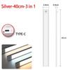 10-60CM LED Motion Sensor Night Light Rechargeable Under Cabinet Lights Wireless Lamp Wardrobe Kitchen Cabinet Bedroom Lighting