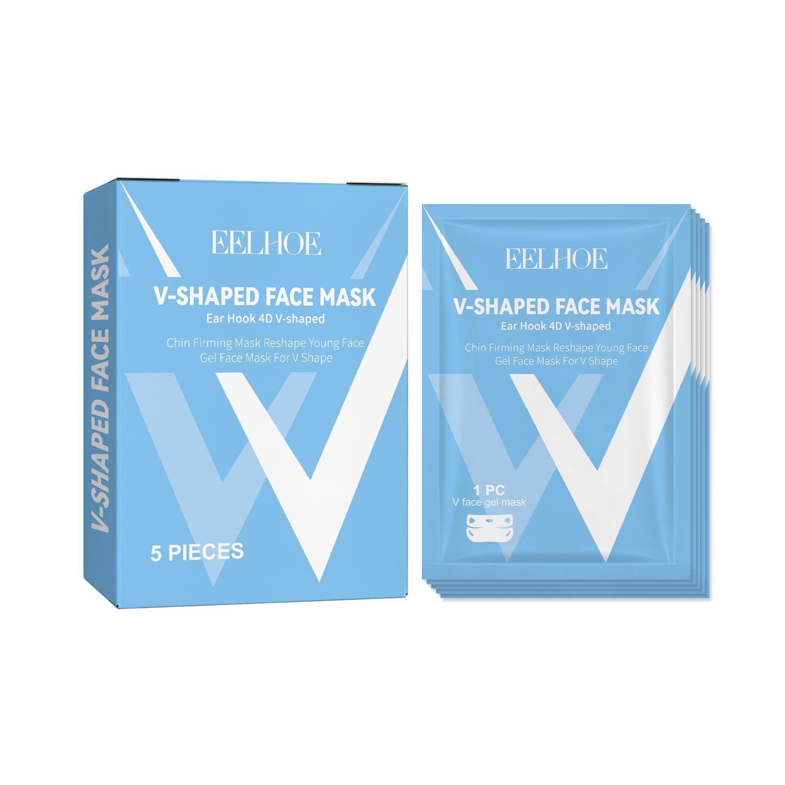 V-Line Lifting Mask: Chin Firming, Face Slimming, and Contouring Ear-Hanging Mask 5pieces