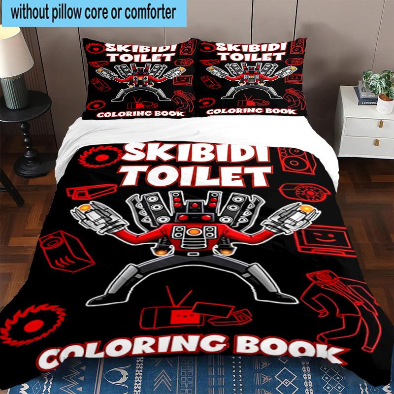 3PCS Cameraman robot 3pcs Bedding,Including 3PCS Duvet Cover And 2pcs Pillowcases Perfect for Christmas,Ideal for Bedroom, Dormitory
