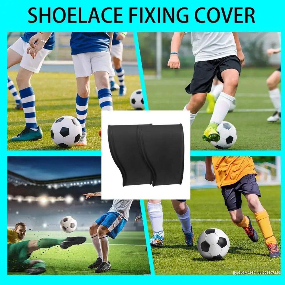 Silicone Soccer Lace Bands High Grip Design Shoelaces Covers Cleat Lace Cover  Women Men