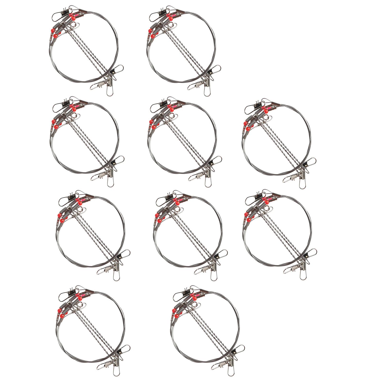 

10 шт. леска для морской рыбалки с поворотными защелками, поводковые снасти для пресноводной соленой рыбалки, оснастка для донной снасти с защитой от запутывания 3