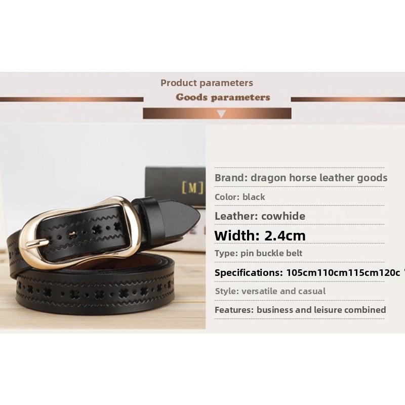 Meimeier New women's genuine leather belt - korean style versatile pure cowhide pin buckle belt