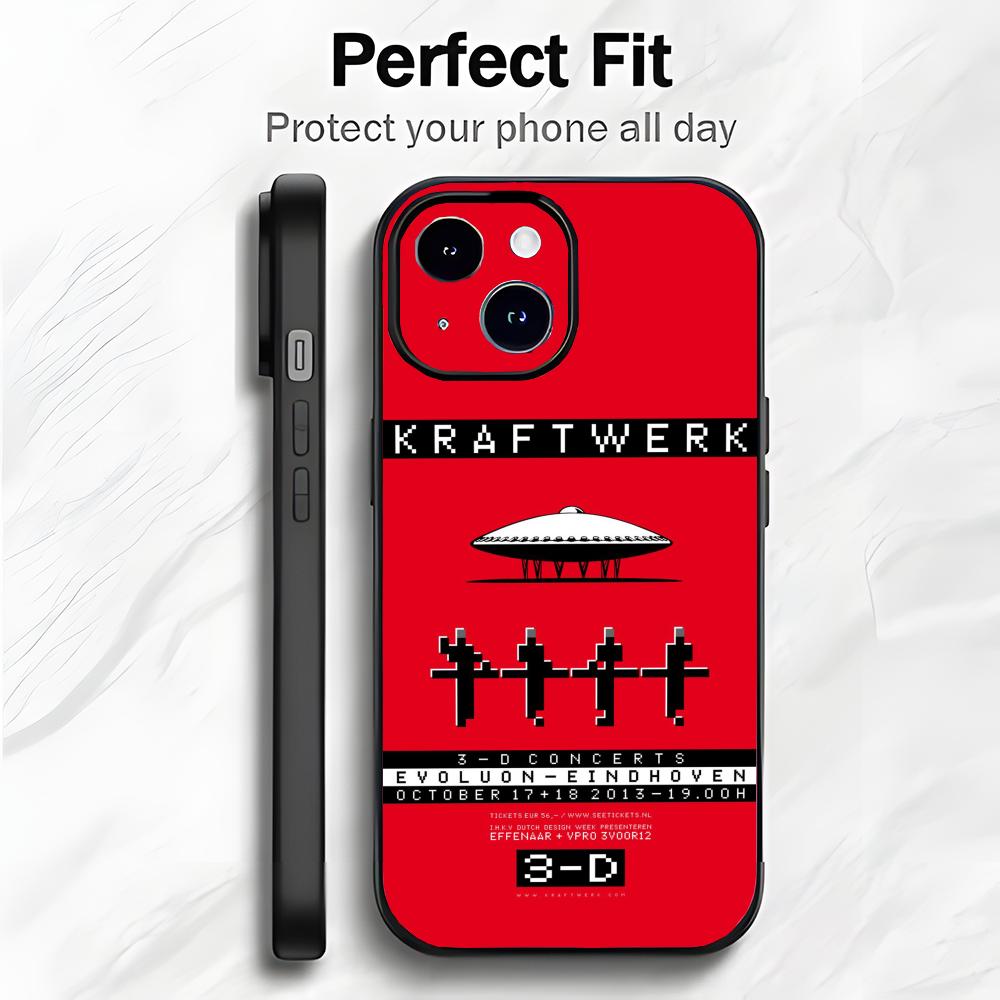 Electronic Music Pioneers K-Kraftwerk Phone Case Phone Case Soft Packaging Lightweight For iPhone17 16 15 14 13ProMax