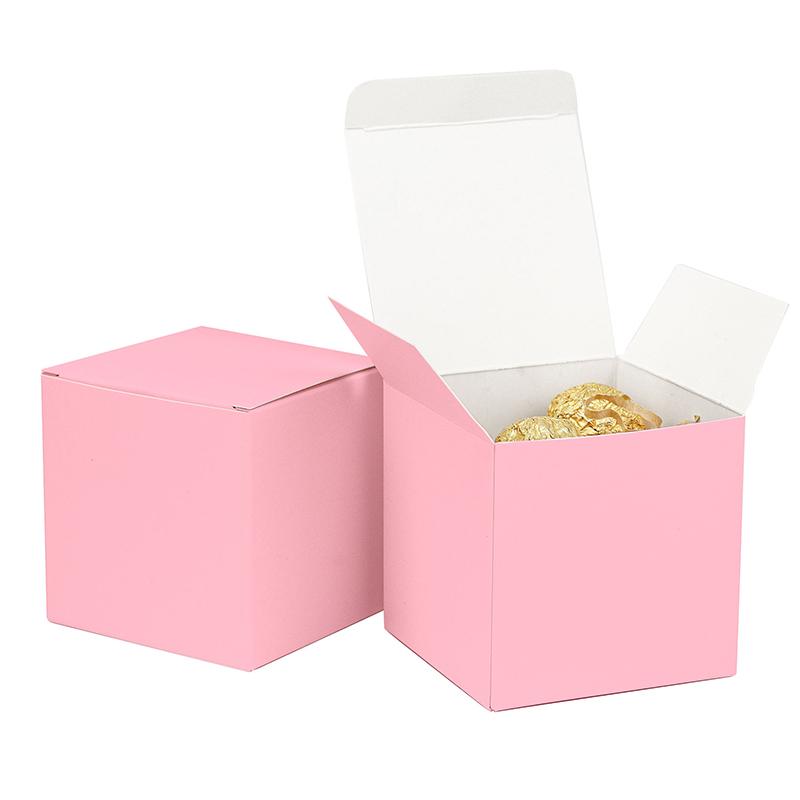 

WTEMPO Foldable DIY Paper Gift Boxes Valentine s Day Wedding Party Decor Treat Boxes Universal Storage Boxes 8*8*8cm*20pcs