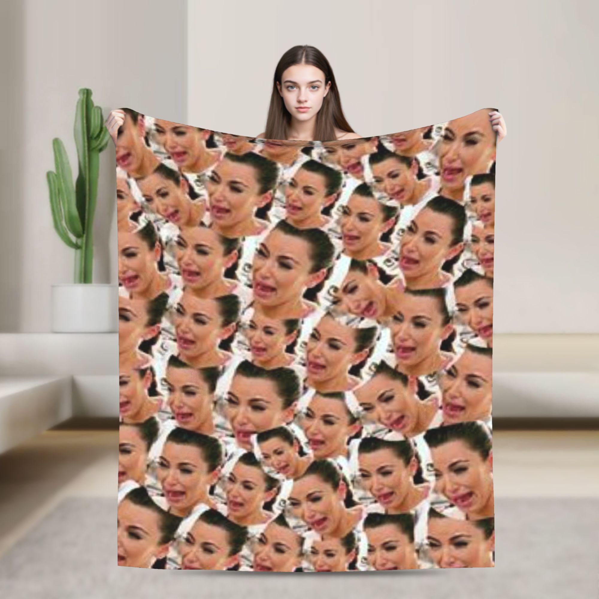 Kim Kardashian Virgin Kim Blanket Quality Warm Soft  Throw Blanket Spring Kids Couch Chair Print Bedspread 75x100cm (30x40inch)