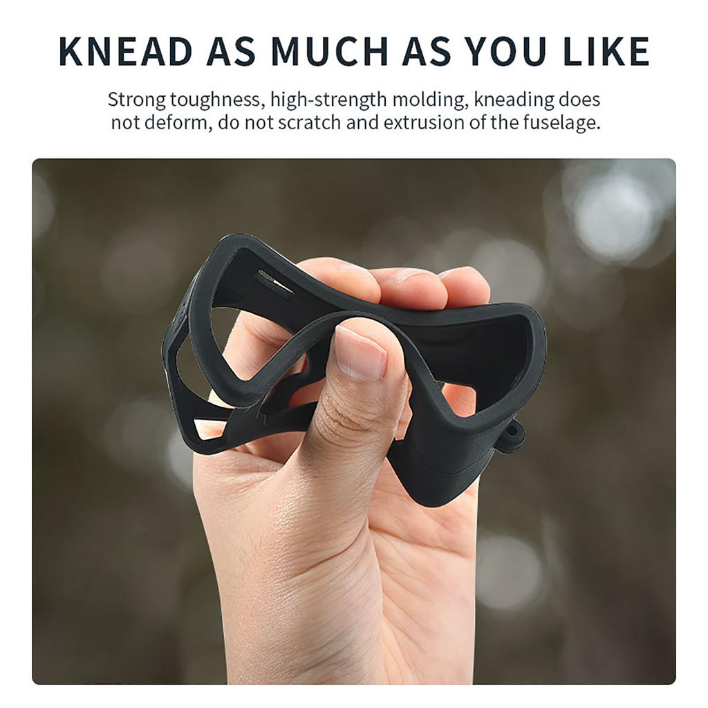 Protective Silicone Case Cover for DJI Action 4/3 Sports Camera Full Coverage Scratch-resistant Protections Sleeve Black