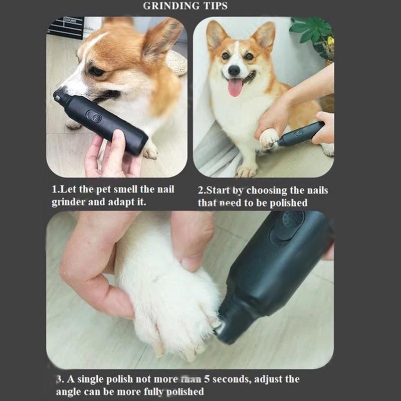 Hund und Katze Haustier Nagelknipser Trimmer Elektrisch Professionelles Pflege-Set USB-Ladung Haustier Elektrisch
