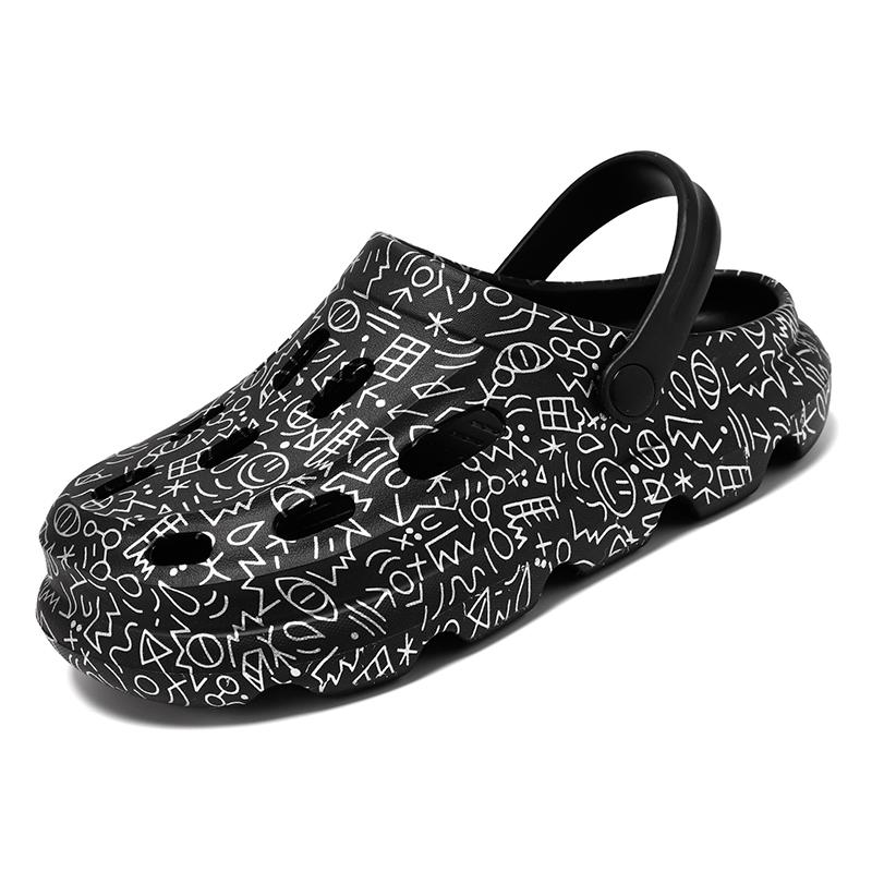 

Модная летняя мужская обувь на нескользящей платформе, повышающая комфорт, модная пляжная повседневная обувь из ЭВА с мягкой подошвой, плоская мужская обувь для ванной комнаты 40-41