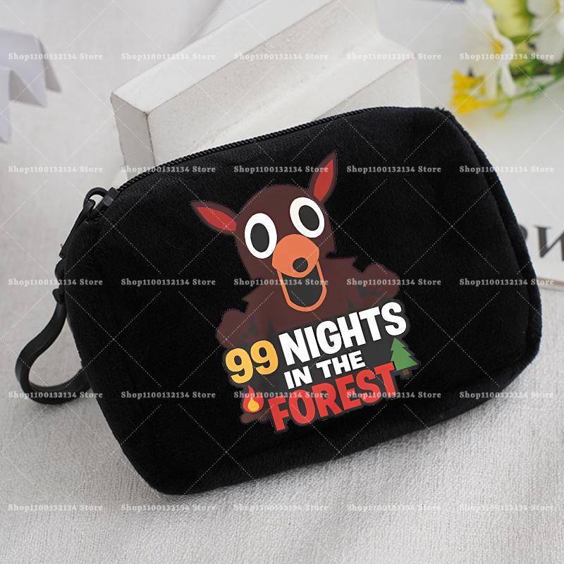 99 Nights In The Forests Soft Coin Purses Cartoon Print Mini Zipper Wallets Portable Key Change Pockets Storage Bags Boys Gift
