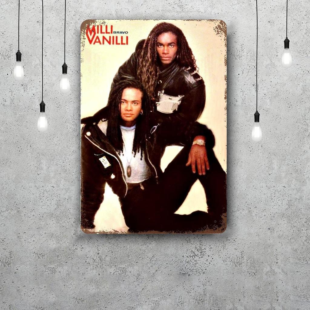 Milli vanilli Poster Decorativo Segno di Latta Vintage Segno Metallico Placca Decorativa per Pub Bar Man Cave Club Decorazione Murale