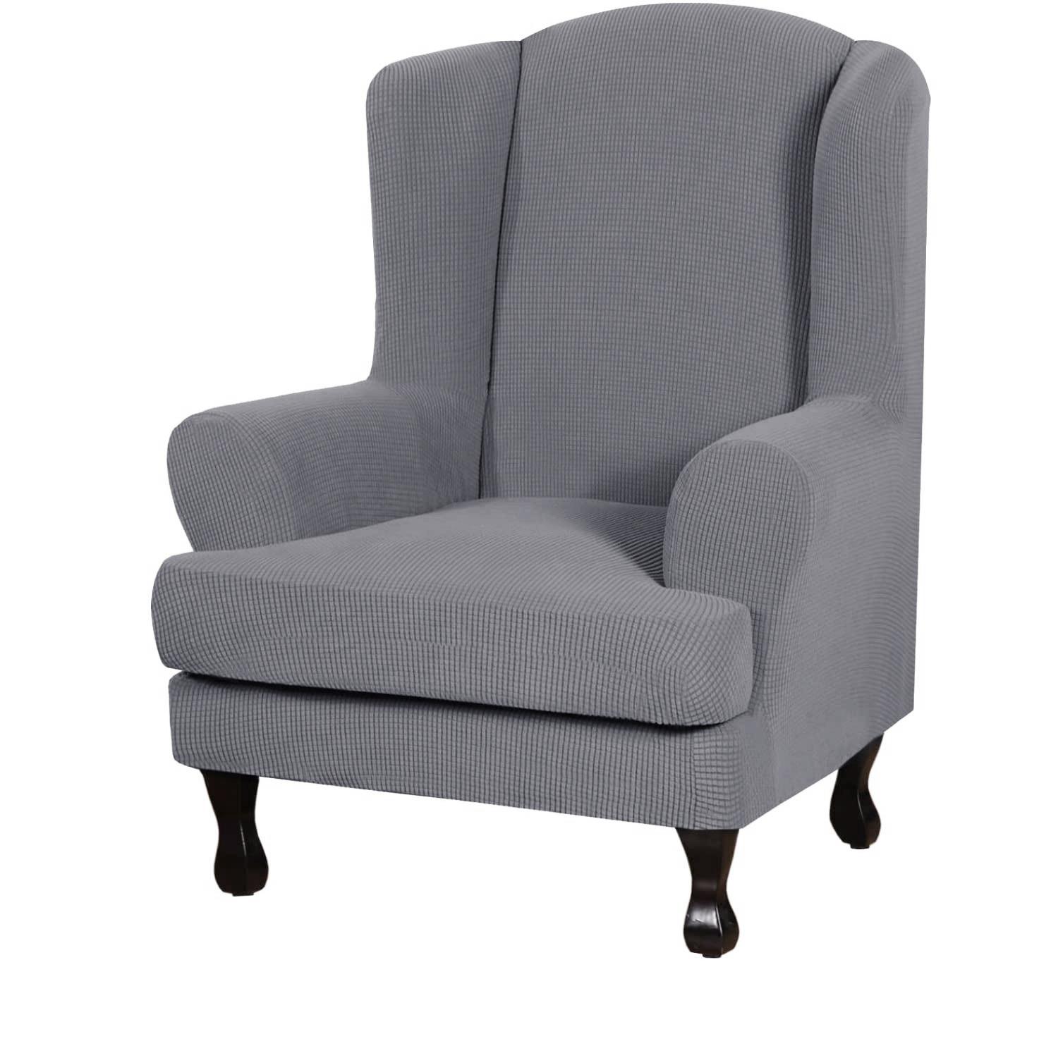 

Чохли на стільці Wingback 2-компонентні чохли на стільці Wingback Еластичний чохол для стільців Wingback Чохол на стільці Wingback з еластичним дном, що не ковзає, чохол для меблів D36xW32xH45 inch