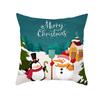 Cartoon Santa Claus Pattern Throw Pillow Cover With Short Plush Print Living Room Sofa Decoration Cushion Cover Pillow Covers