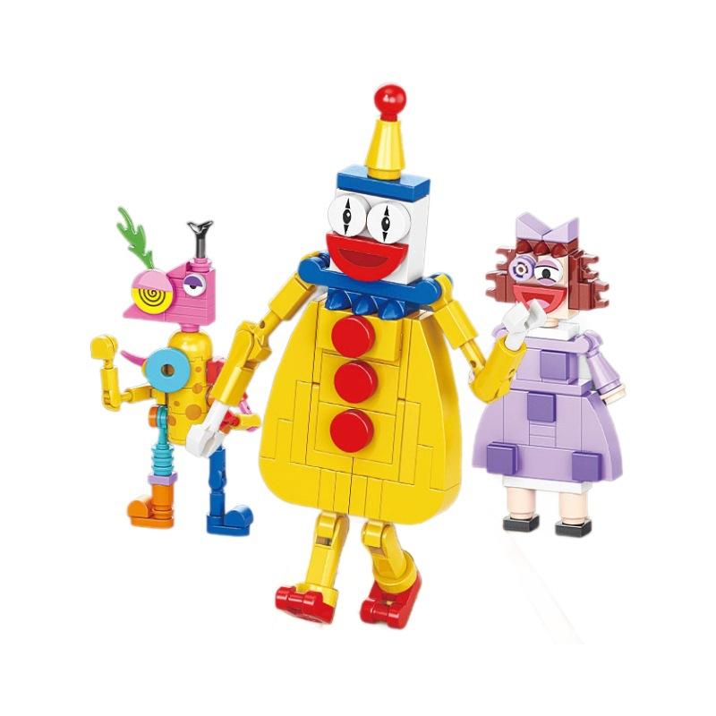 New The Amazing Digital Circus Anime Figures Building Block Horror Game Cartoon Cute Doll Block Model Set Toys for Kids Gifts