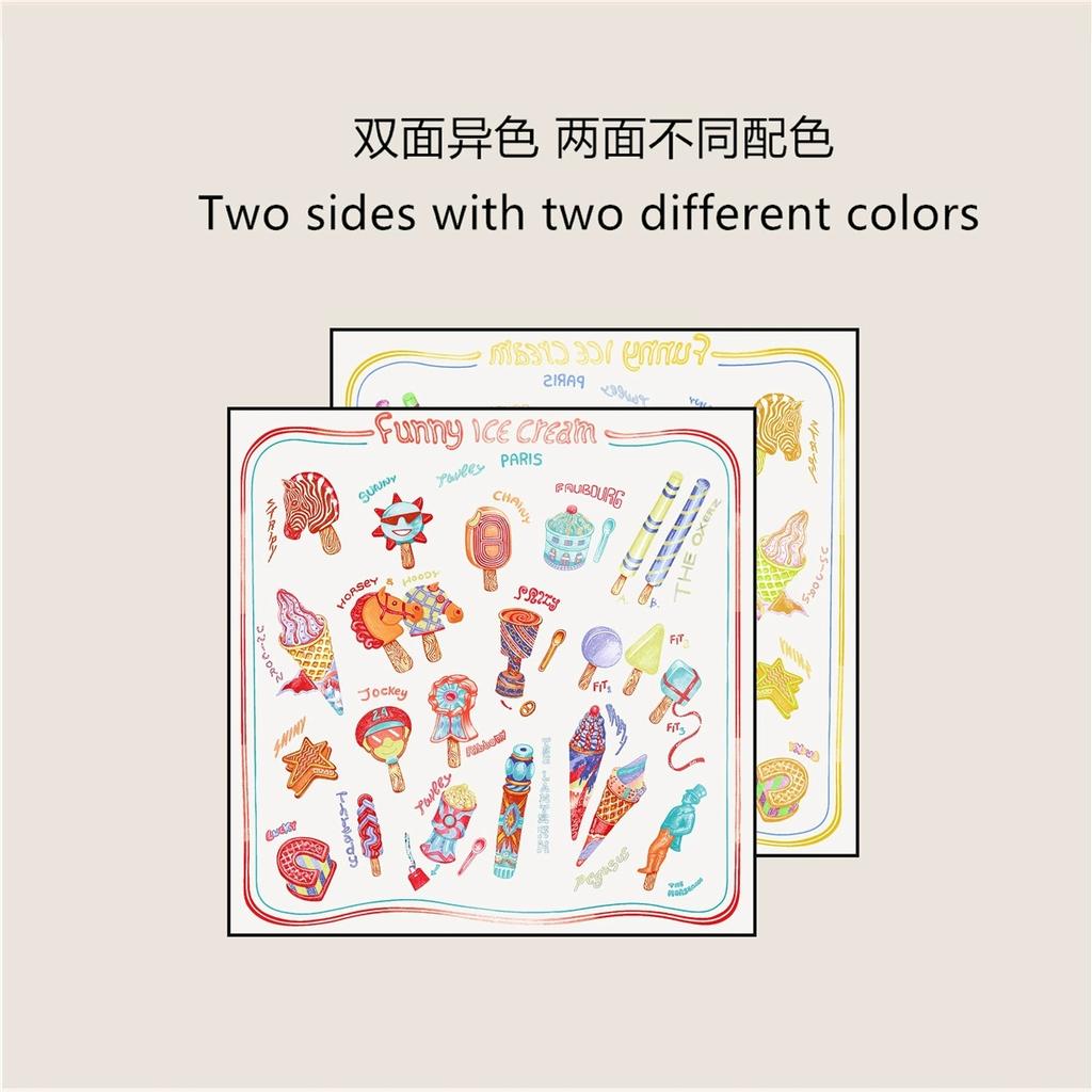 70CM Handmade Double-Side Printed Imitation Silk Scarf Roll Edge Luxury Pattern High Quality Women Scarf Wraps Echarpes Foulards