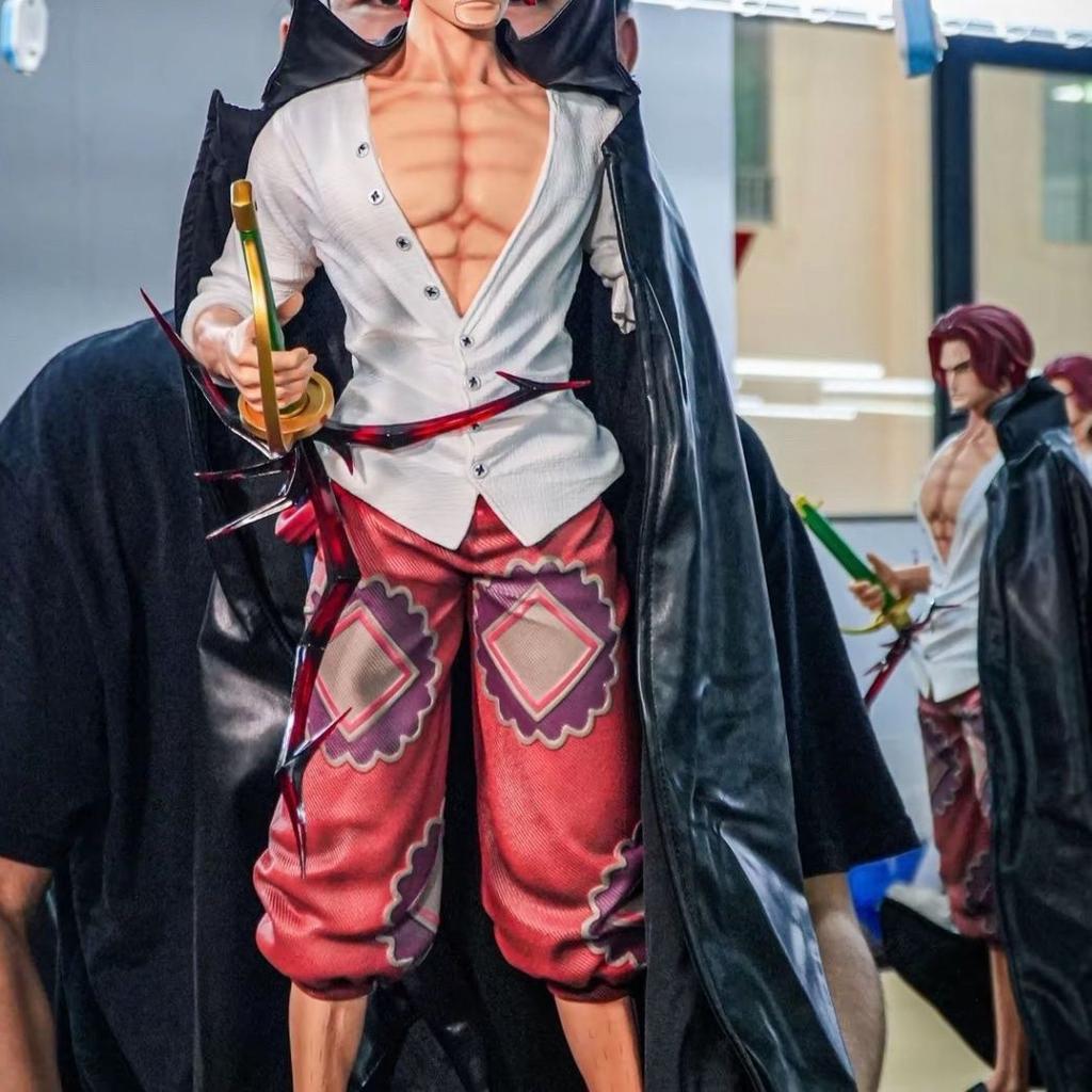JT studio One Piece 27.5in/70cm Shanks Figura de Anime de estatua Red hair Domineering de Extra large Zoro PVC Mode Toys Gifts