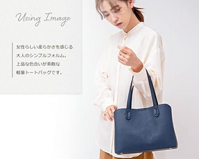 Pragma Lightweight Faux Leather Tote Bag, Adult, Simple, Elegant, Cute, Soft, Shrink-Wrapped, Small... (Camel)